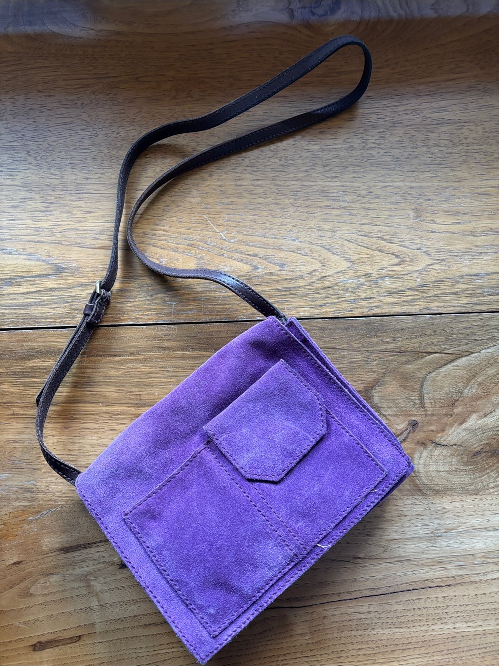 Madewell Purple Suede Crossbody Bag